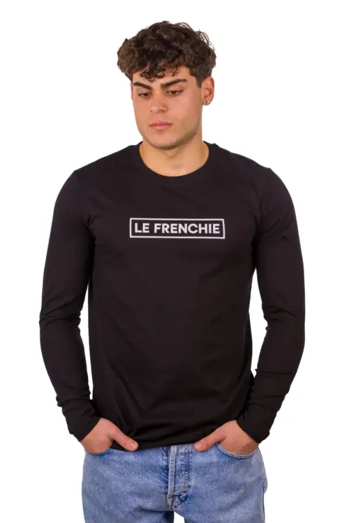 Ανδρικό Μακρυμάνικο (Μακό) Le Frenchie – Black | 100 % Βαμβάκι Ringspun