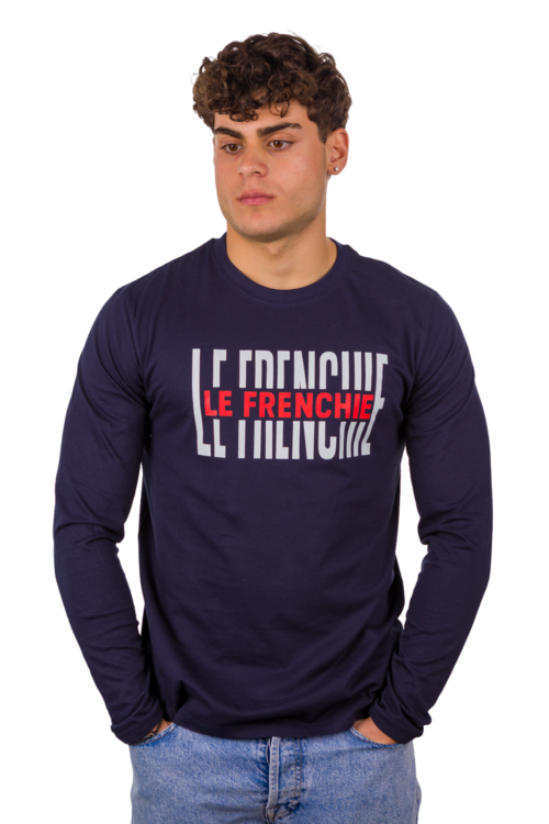 Ανδρικό Μακρυμάνικο (Μακό) Le Frenchie – French Navy | 100 % Βαμβάκι Ringspun